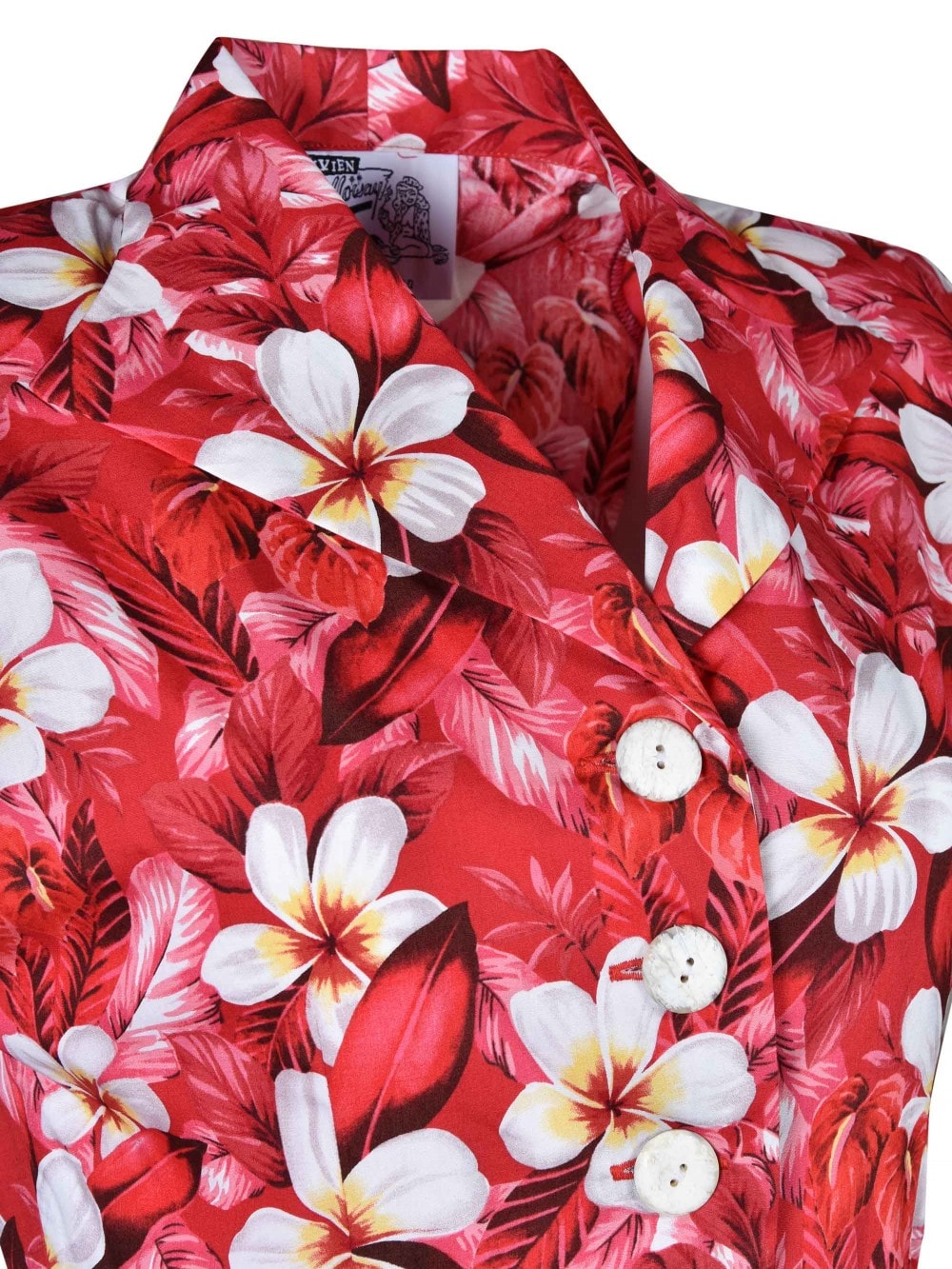 Plumeria Red - Hawaiian Shirt Shop UK